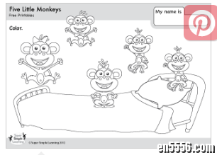 Five Little Monkeys系列7本绘本pdf+音频+视频+绘本拓展资料3666 作者:one 帖子ID:248504 