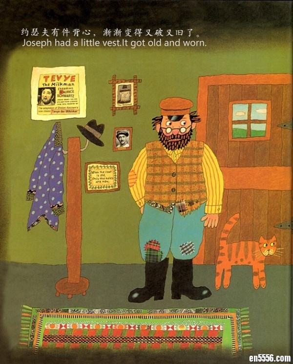 《约瑟夫有件旧外套 Joseph Had a Little Overcoat》自扫高清双语版 PDF+MP3 英语原版绘本617 作者:one 帖子ID:248570 