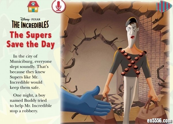 迪士尼故事: 超人总动员 THE INCREDIBLES The Supers Save the Day (PDF+MP3) 英语原版绘本8976 作者:one 帖子ID:248590 