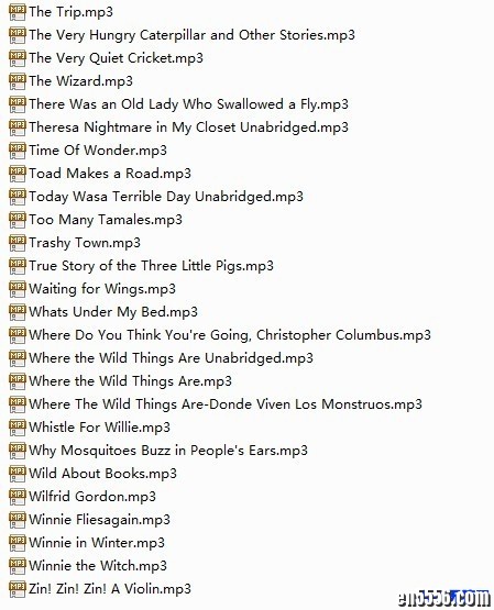 200本英文绘本的原声MP3文件 / 百度网盘7811 作者:one 帖子ID:248644 