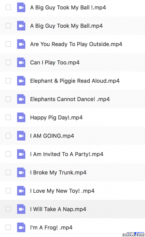 Elephant and Piggie 小猪小象 25本 音频视频8250 作者:one 帖子ID:248657 