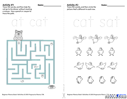 Activity Worksheets for Beginner Phonics Books 英语自然拼读5362 作者:one 帖子ID:249312 