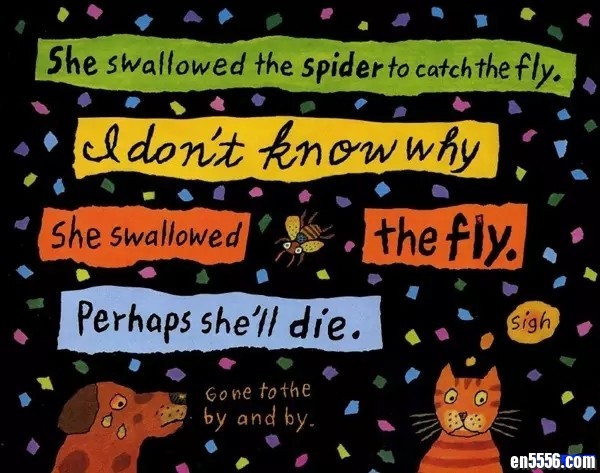 There Was an Old Lady Who Swallowed a Fly 有个老婆婆吞了一只苍蝇 （pdf绘本+mp3音频+dab点读包）978 作者:one 帖子ID:249396 