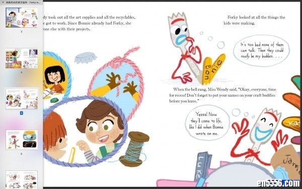 玩具总动员4 原版英语绘本 Forky in Craft Buddy Day，视频1080、音频、PDF6192 作者:one 帖子ID:249408 