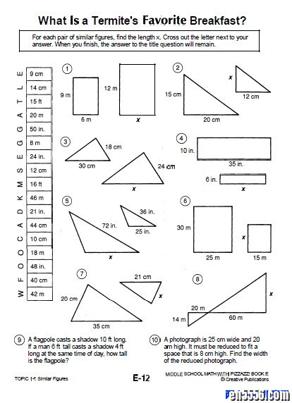 美国中学数学资料 Middle School Math Pizzazz 8本2323 作者:one 帖子ID:249528 