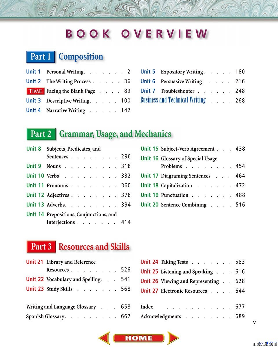 GLENCOE Writer's Choice grammar and compositon 6-123012 作者:one 帖子ID:249544 