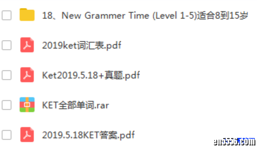 2020年KET备考单词、语法、真题、测试孩子能力的资料8041 作者:one 帖子ID:249750 