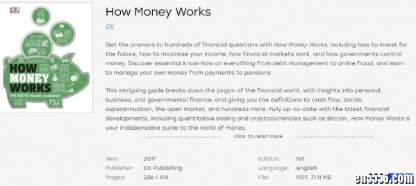 DK两本英文书【财富百科How Money Works】【3D Printing Projects】8205 作者:one 帖子ID:249757 