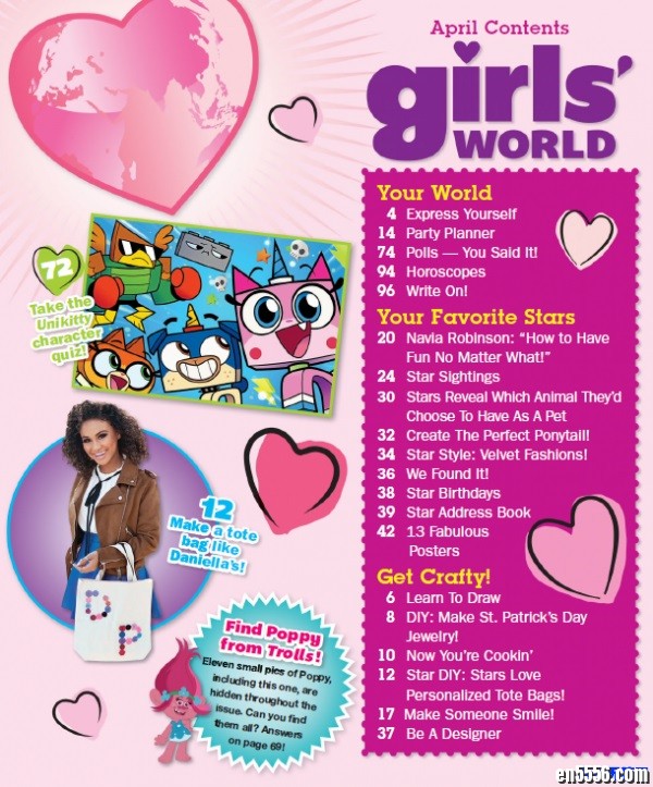 《女孩的杂志》 Girls' World 2018年4月刊 小学高年级女生的最爱6943 作者:one 帖子ID:249915 