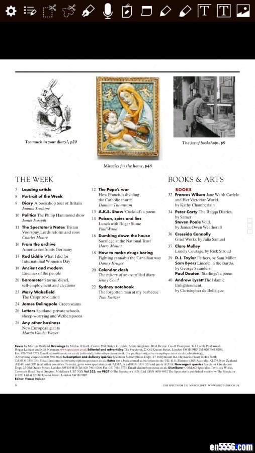 英国《 The Spectator》（旁观者周刊）英文原版 2017-2018年PDF电子书8008 作者:one 帖子ID:250242 