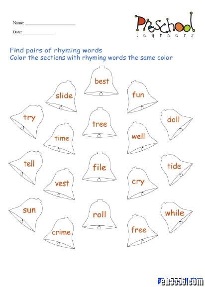 英语中的押韵词 Preschool learners: Rhyming Words PDF文件6213 作者:one 帖子ID:250403 