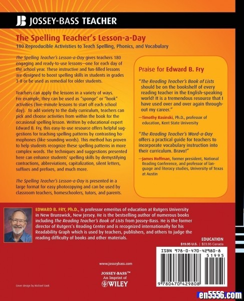 3-8年级自然拼读教材 The Spelling Teacher's Lesson-a-Day - Grades 3-82910 作者:one 帖子ID:250428 