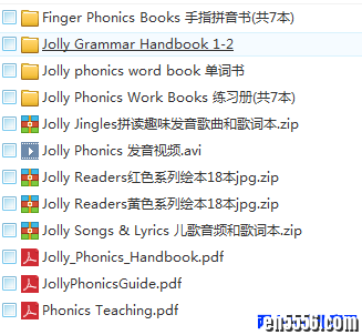 JOLLY FINGER PHONICS 4-12岁 自然拼读 趣味性强 适合精读 -史上最完整版9179 作者:one 帖子ID:250486 