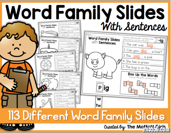 英文原版自然拼读练习册 Word Family Slides5737 作者:one 帖子ID:250531 
