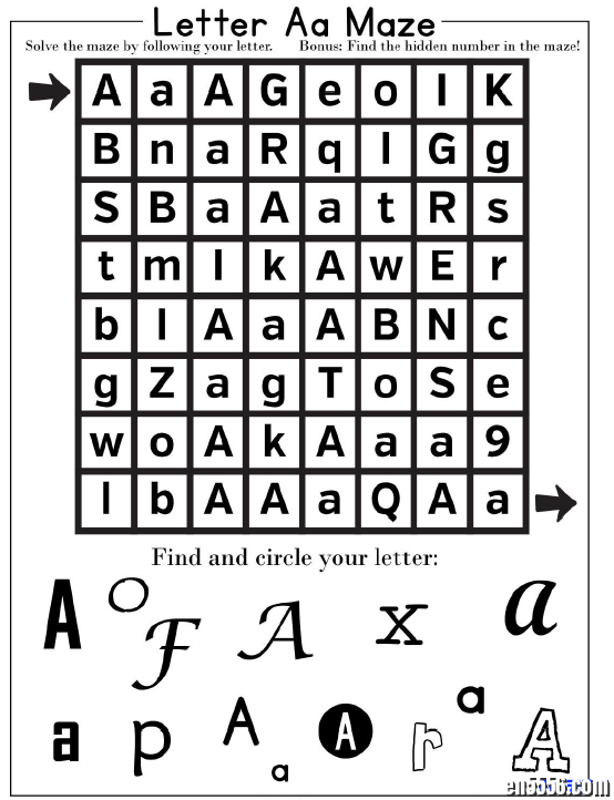 26个字母迷宫+字母拼图 高清PDF可打印1871 作者:one 帖子ID:250590 