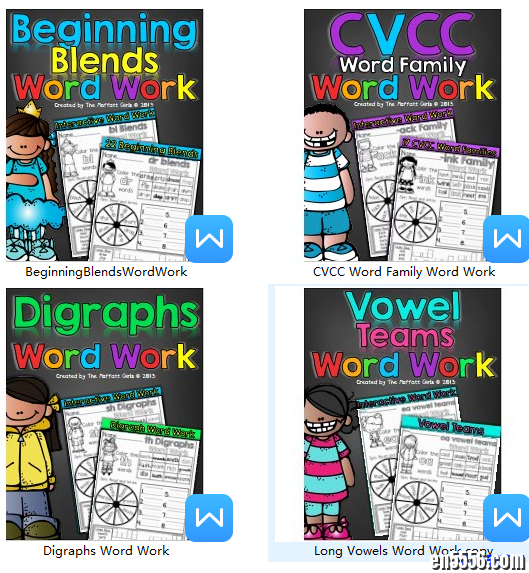 Word Work Bundle 练习自然拼读的小册子 七个专题6790 作者:one 帖子ID:250594 