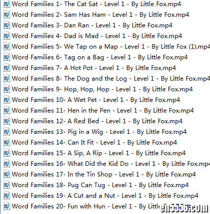 《words family》一套Phonics学习视频（超清）9235 作者:one 帖子ID:250669 