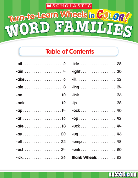 学乐Phonics Word Families转盘PDF5960 作者:one 帖子ID:250670 
