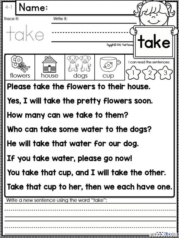 高频词sight word （fluency&amp;word work）（四册全）有练习纸和卡片，PDF打印版9075 作者:one 帖子ID:250720 