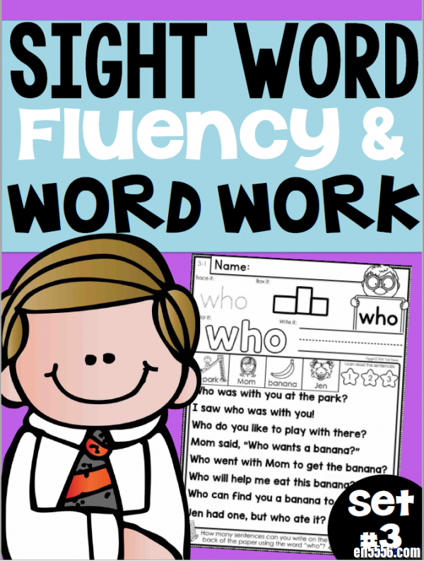 高频词sight word （fluency&amp;word work）（四册全）有练习纸和卡片，PDF打印版4785 作者:one 帖子ID:250720 