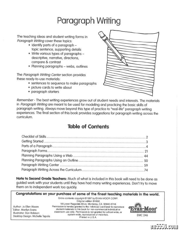 英语写作“paragraph writing ”PDF,适合中年级小学生过渡用5582 作者:one 帖子ID:250760 