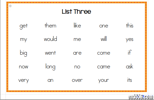 玩转自然拼读：sight word （游戏+测试）可编辑模版373 作者:one 帖子ID:250773 