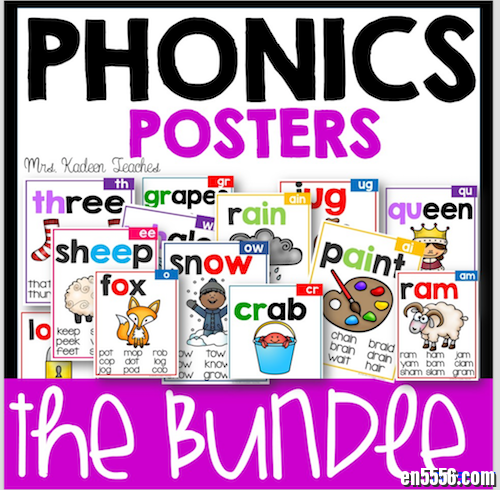 Phonics Poster 115个自然拼读的词根海报/卡片（高清）7920 作者:one 帖子ID:250793 