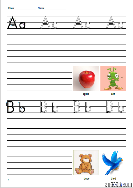 字母书写稿+大写字母简体画+小写字母简体画+棍棒体字母表622 作者:one 帖子ID:250823 