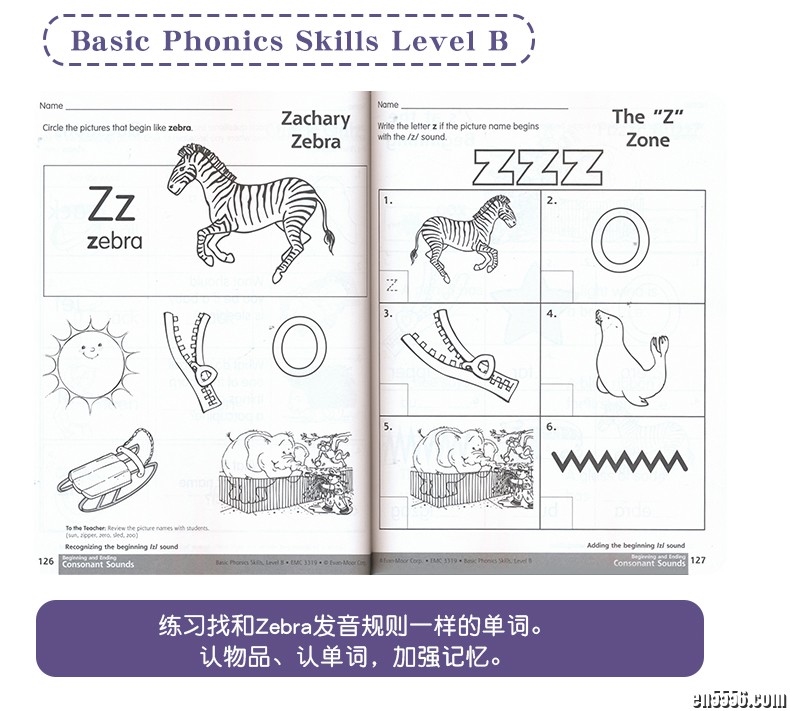 Evan Moor Basic Phonics Skills Level ABC 基础练习 自然拼读系列 ABC阶3册 学龄前幼儿园小学1-2年级3416 作者:one 帖子ID:250855 
