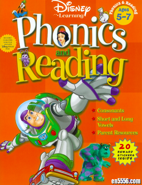 Disney出版的自然拼读练习：Phonics and Reading for Age5-7（PDF）3319 作者:one 帖子ID:250987 