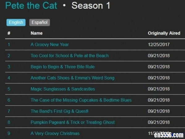 【Amazon动画片】Pete the Cat 小猫皮特 第1季 720p 中英文字幕5331 作者:one 帖子ID:251601 