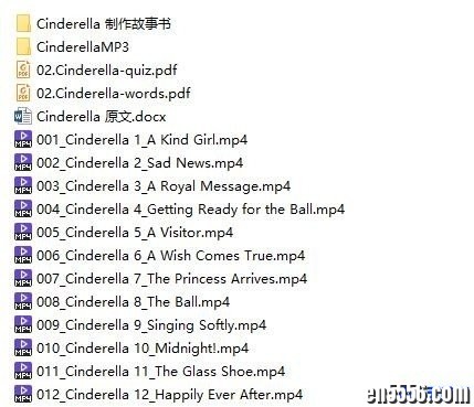 【LittleFox-Cinderella 】Level03 灰姑娘 MP4+字幕+MP3+Ebook+Quiz+单词+原文3119 作者:one 帖子ID:252057 