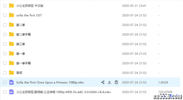 小公主苏菲亚 (索菲亚) Sofia the First 中英文视频+音频+剧场版+原声cd2751 作者:one 帖子ID:252135 