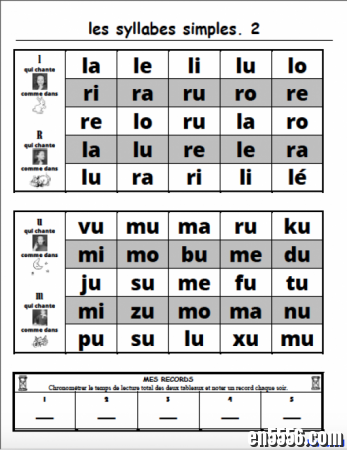 原版法国小学资料：法语自然拼读 Les sons simples, Les sons complexes et Les syllabes complexes1917 作者:one 帖子ID:253208 