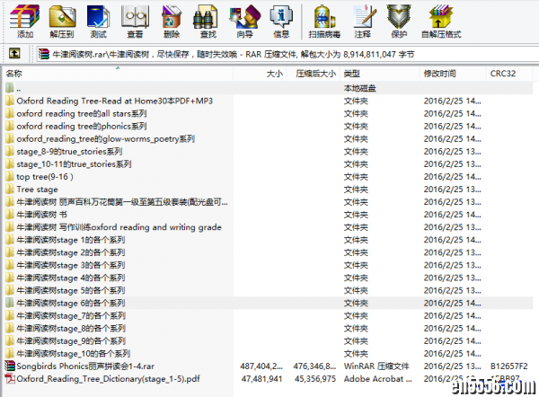牛津阅读树 (压缩打包版) 一直在我电脑里保存了2年了，终于要开始给自己孩子学了9862 作者:one 帖子ID:253442 