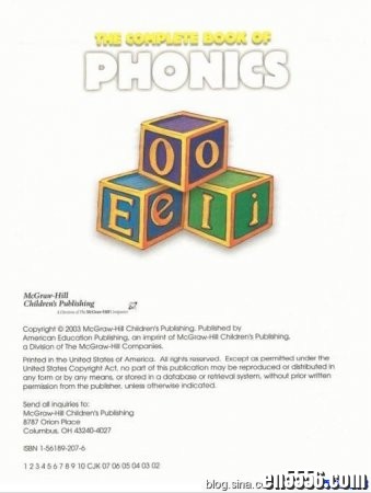 美国英语最畅销的自然拼读教材 The Complete Book of Phonics7110 作者:one 帖子ID:253481 