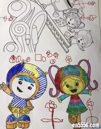 4岁的女儿喜欢看《数学小兄妹》，爸爸给做的贴纸和涂色书 分享给大家6615 作者:one 帖子ID:253615 