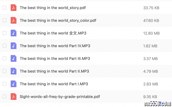 Sight Words学习神器-The best thing in the world(PDF+音频）7515 作者:one 帖子ID:253698 