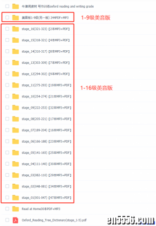 牛津树(牛津阅读树)最全分级阅读1-16级-598pdf+597mp36171 作者:one 帖子ID:253903 