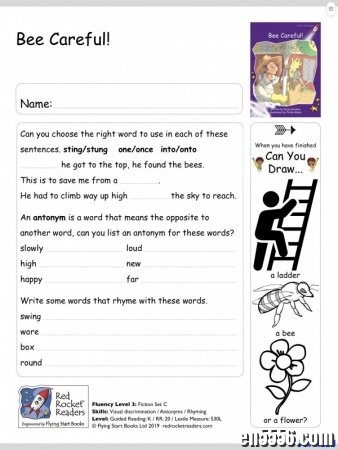 【独家】最全（蓝盒+黄盒+流畅级）红火箭red rocket readers练习册worksheet6655 作者:one 帖子ID:254022 