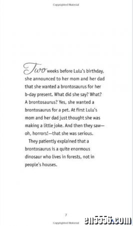 章节书LULU AND THE BRONTOSAURUS4261 作者:one 帖子ID:254307 
