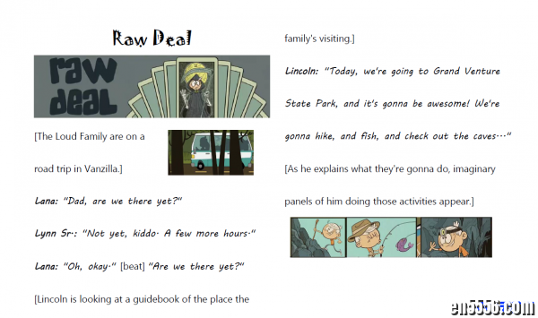 the loud house之 raw deal——开展孩子的英语阅读章节书，从动画电影改编的章节书开始3493 作者:one 帖子ID:254502 