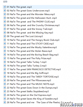 Nate The Great《大侦探内特》 26本音频，一本一个音频文件2562 作者:one 帖子ID:254676 