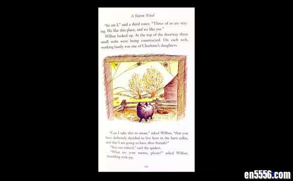 夏洛特的网 Charlotte's Web 视频 母语朗读 配原书扫描画面 专为想磨耳朵而懒得翻书的你4643 作者:one 帖子ID:254703 