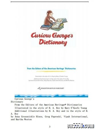 原版字典 Curious George's Dictionary 好奇的乔治字典 PDF2796 作者:one 帖子ID:254793 