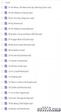 迪士尼最受欢迎的儿歌+WORD版歌词（1-4）共100首---Walt Disney Records Children's Favorites Songs1653 作者:one 帖子ID:255381 