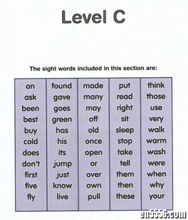 高频词全书 The Complete Book of Sight Words PDF版 - 小学英语必掌握单词1807 作者:one 帖子ID:255599 