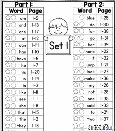 sight words worksheets高频词练习题~一沓一沓刷完了，娃就牛啦~877 作者:one 帖子ID:256315 