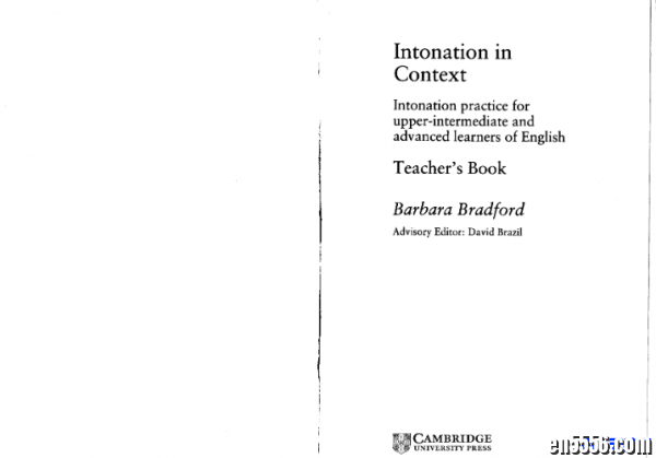 全英文教材-Intonation in Context-advanced，teacher's book（语调，教师用书）5836 作者:one 帖子ID:256395 