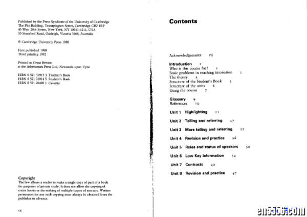 全英文教材-Intonation in Context-advanced，teacher's book（语调，教师用书）9034 作者:one 帖子ID:256395 